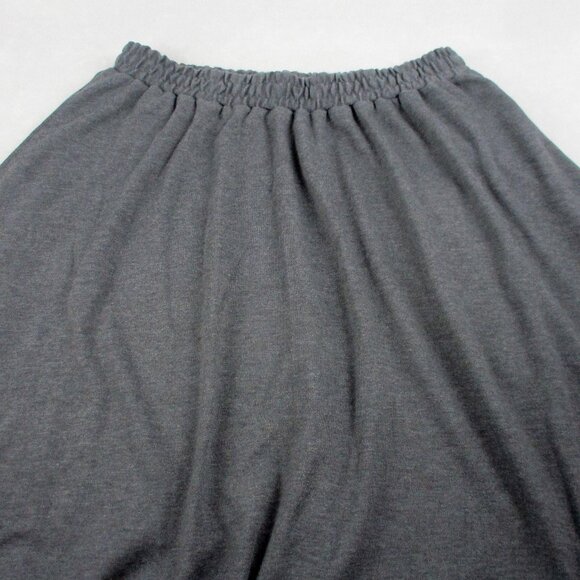 Flared Grey Midi Skirt Pockets Long Full Swing Size M Units Vintage 1980 - Picture 5 of 11